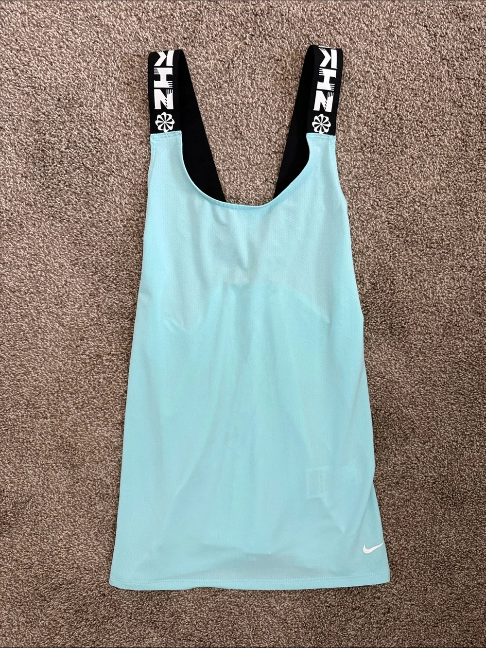 Nike Light Aqua Tank with Black Logo Straps